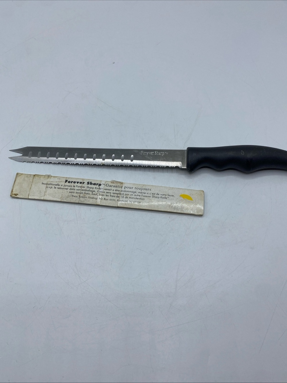 Vintage Forever Sharp 8" Slicer Carver Knife Serrated Edge Stainless Steel